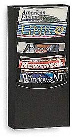 Durham Mfg Black - Literature Rack,Compartment 5,Blk, 403-08