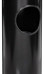Witt Industries 3000BK Steel 3 Gallon Urn Ash-N-Trash Receptacle with Galvanized Liner, Round, 10" Diameter X 25" Height, Black