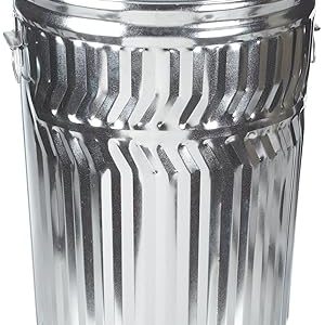 Witt Industries WCD32C Galvanized Steel 32-Gallon Light Duty Trash Can, Round, 21-1/4" Diameter x 26-1/4" Height